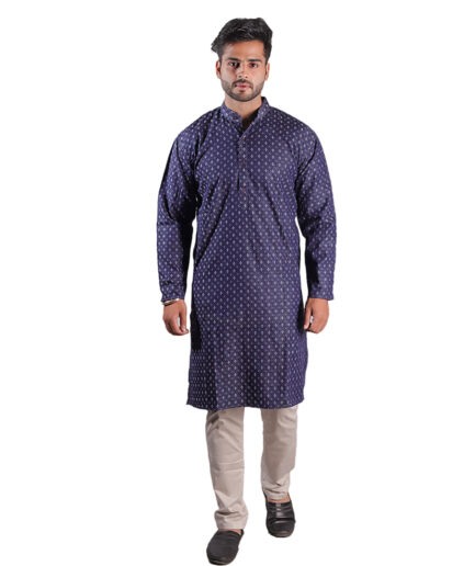 Skull Design Jacquard Kurta