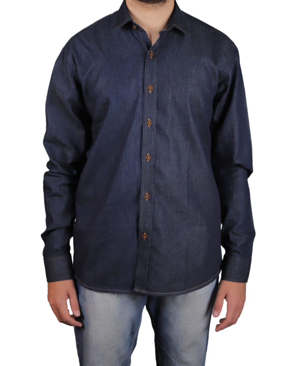 Denim party shirt front