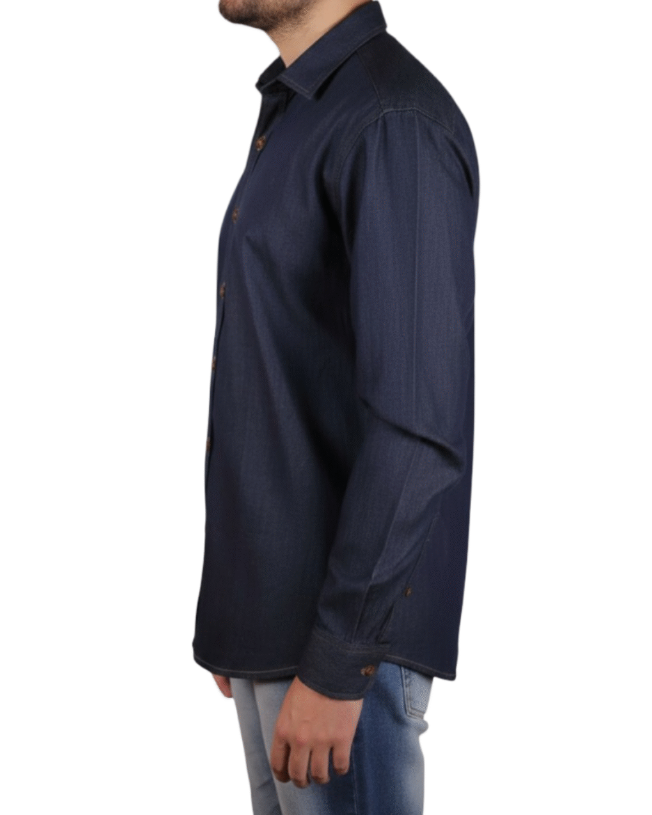 Denim party shirt left